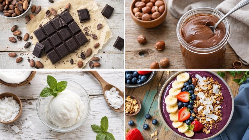 Cuatro recetas caseras de la categoría, imagen de postres veganos